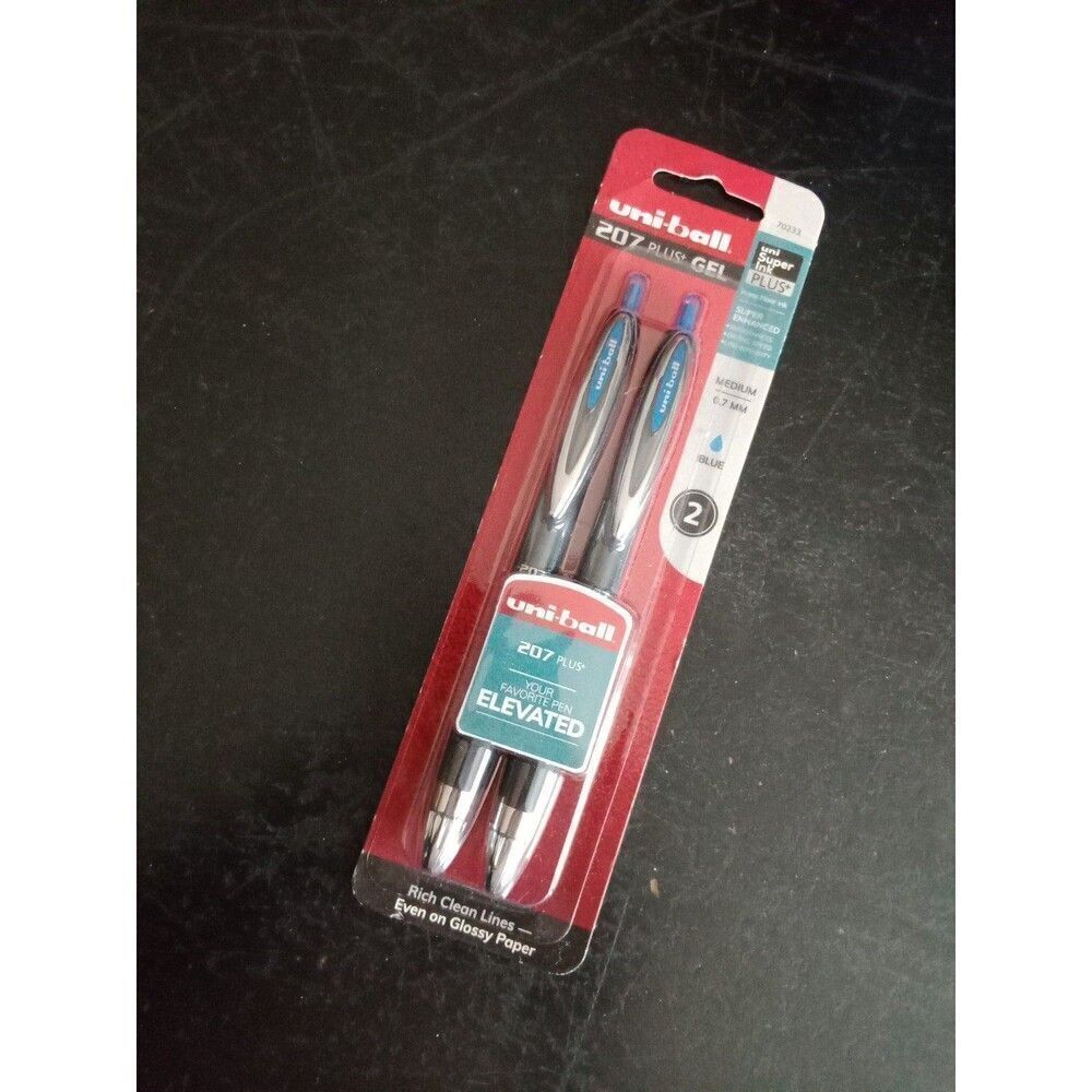 2 Blue Gel Pen Set UNI-Ball Medium #70233